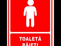 Indicator rosu pentru toaleta baieti